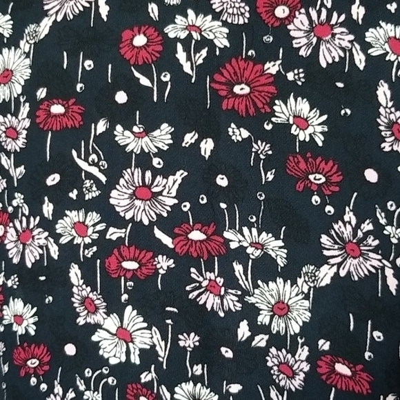 BROOKS Brothers Navy & Pink Floral Top with asymmetrical tie neckline Size 10 - Picture 6 of 10